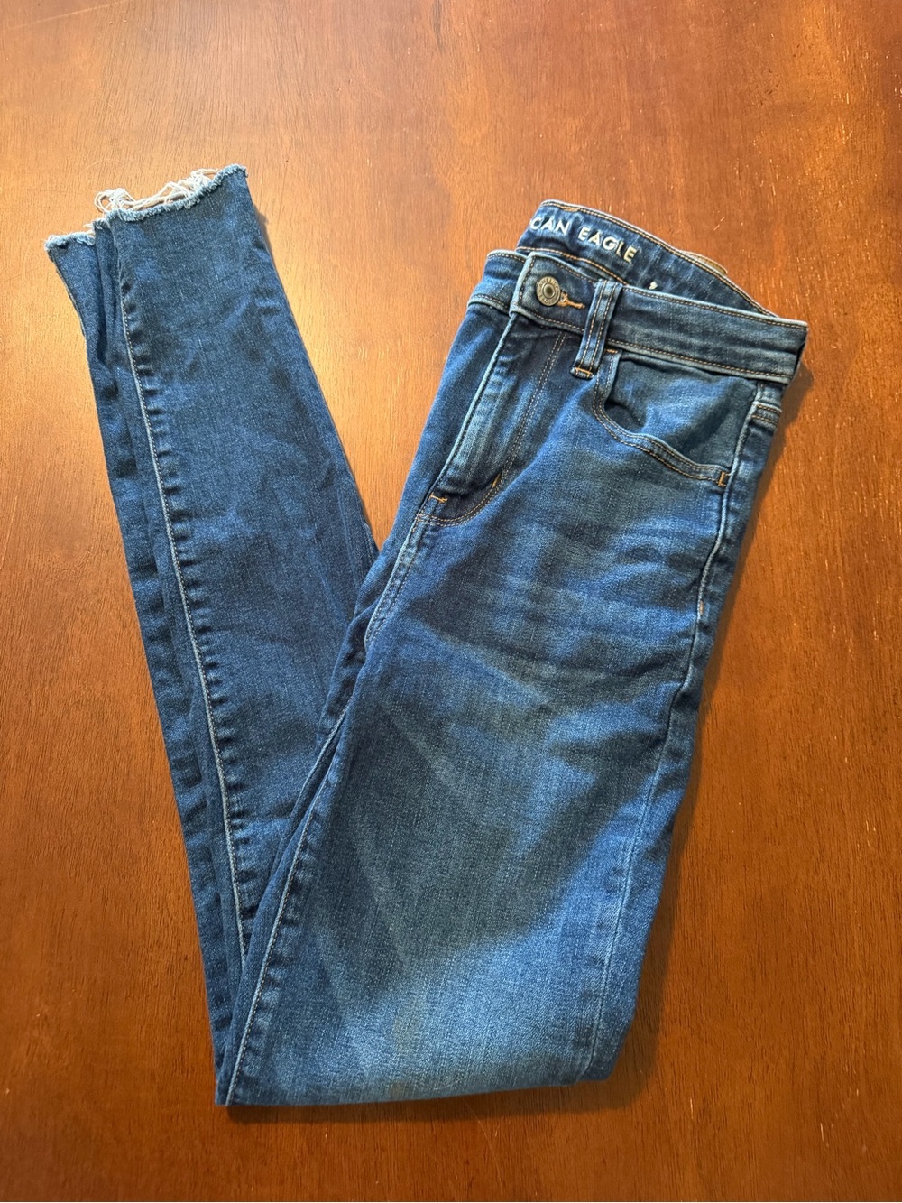 American Eagle Outfitters Dark Blue Skinny Jeans for Women